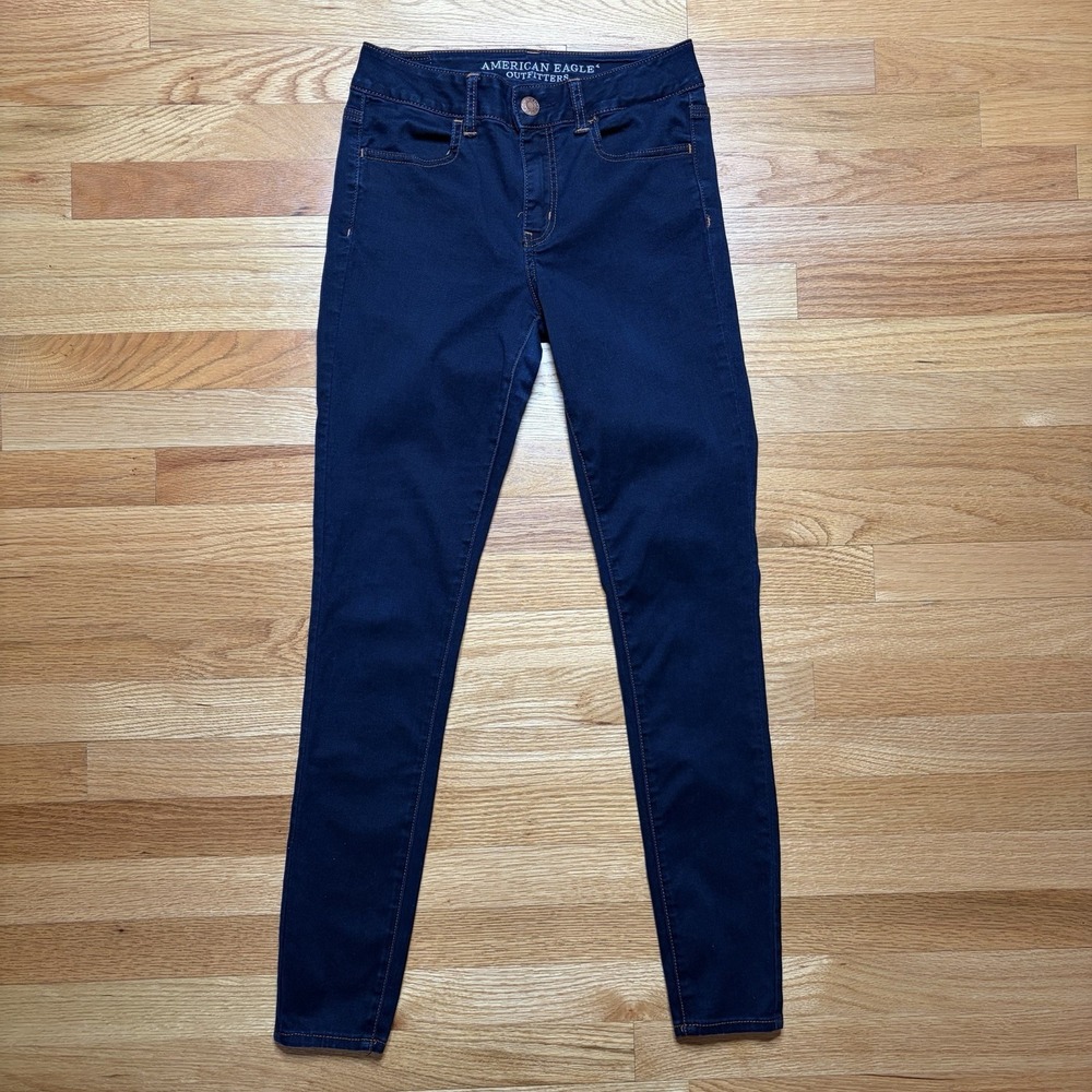 Lot of 4  American Eagle Jeans Size 6 Artist Crop Hi Rise Jegging Skinny Stretch - Picture 2 of 13